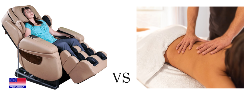 Massage chair vs. massage therapist